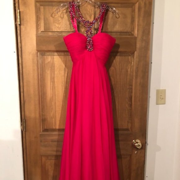 Sherri Hill Prom Dress - Size 2 - Fuchsia - Picture 1 of 9